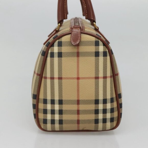 BURBERRY Nova Check Hand Bag PVC Beige Auth - Picture 5 of 16